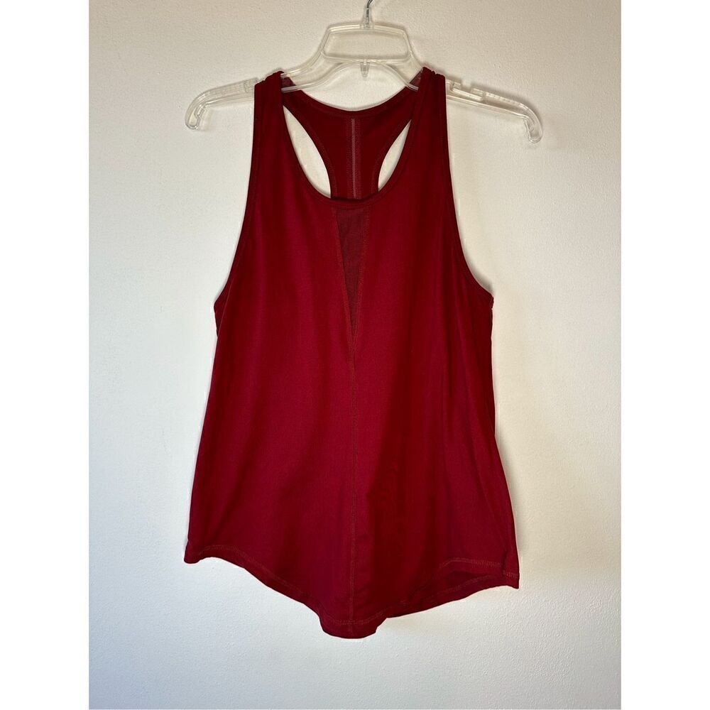 Zyia women’s racerback burgundy tank top size XL. #24-1196